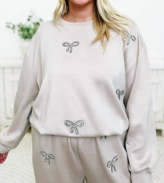 Davi & Dani - Rhinestone Embroidered Knit Set