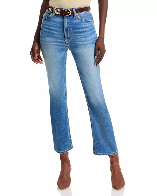Re/Done - 70s High Rise Cropped Bootcut Jeans