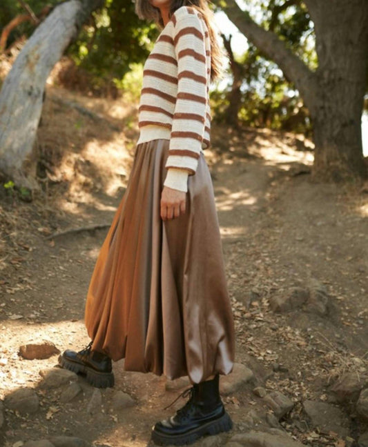 Mello - Spandauer Satin Balloon Midi Skirt