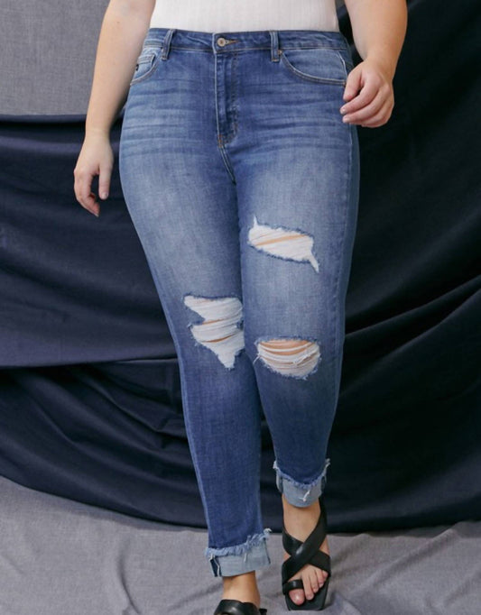 Kancan - Elvis Curvy High Rise Ankle Skinny Jeans