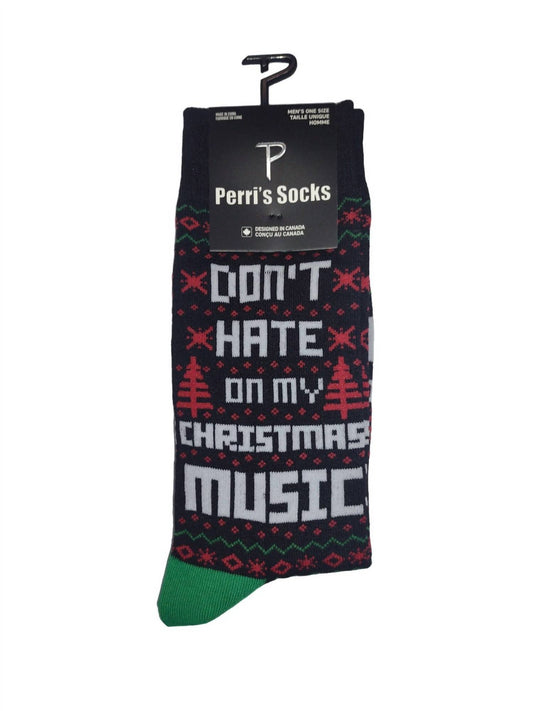 Perri’S Socks - Men's Novelty Christmas Music Crew Socks