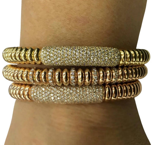 Normani - Women's Ribbed Diamond Stretch Bracelet