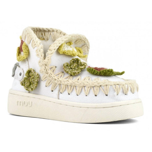 Mou - KIDS SUMMER ESKIMO SNEAKER WITH CROCHET BUTTERFLIES