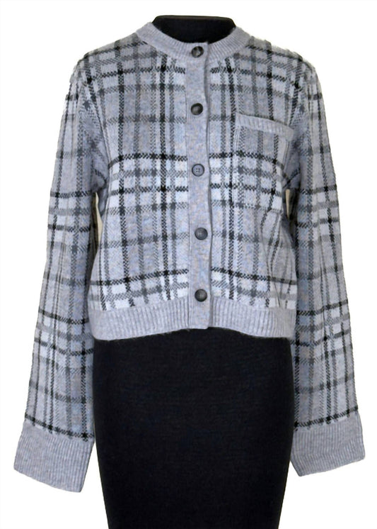 Naadam - Luxe Plaid Jacquard Cardigan