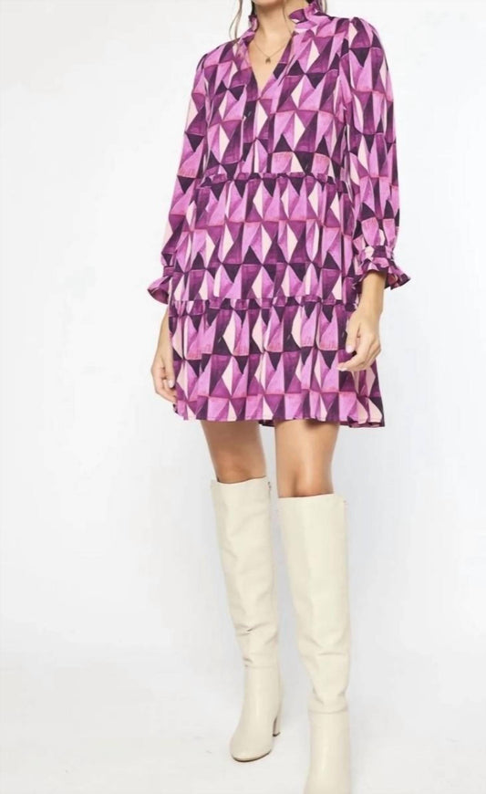 Entro - Geometric Print Dress