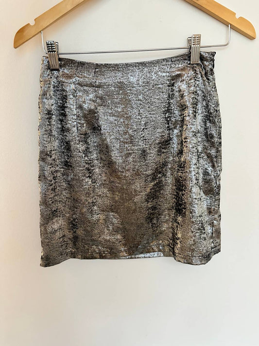 Crescent - Women's Metallic Mini Skirt