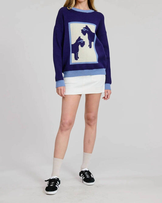 Flat White - Schnauzer Doggy Crewneck Sweater