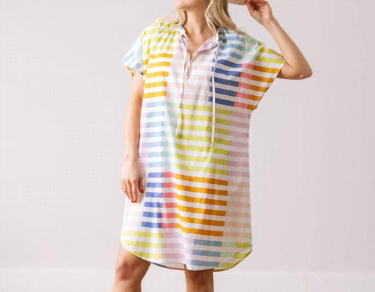 Sunshine Tienda - Colorful Stripe Bathing Suit Dress