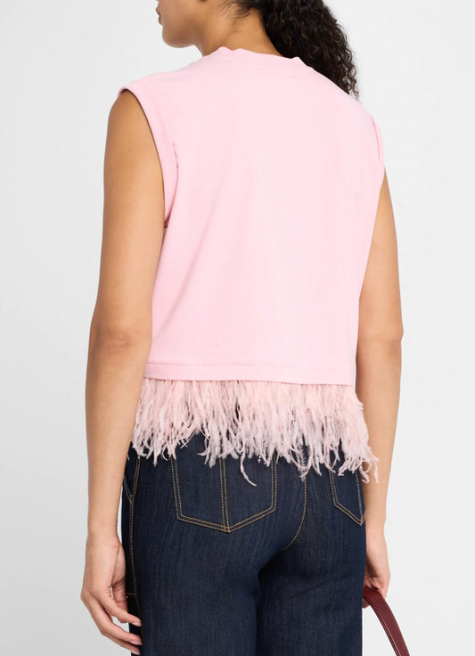 Cinq A Sept - Women's Cropped Feather Top