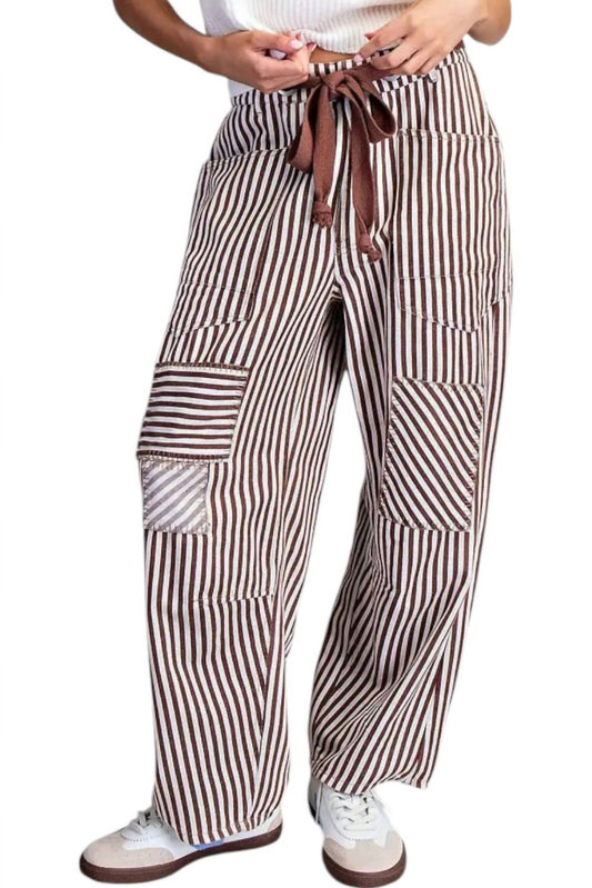 Ee:Some - Mads Striped Drawstring Pants