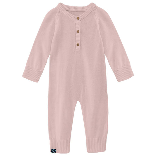 Kickee - Kids' Bamboo Knitted Henley Romper