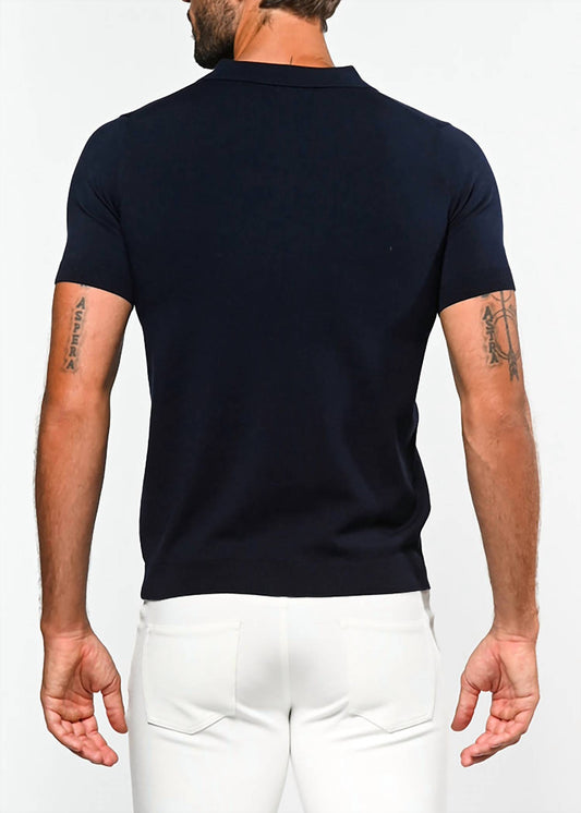 Postmarc - 3-button Knit Polo Shirt
