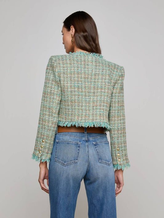 L'Agence - Women's Clydie Cropped Tweed Jacket