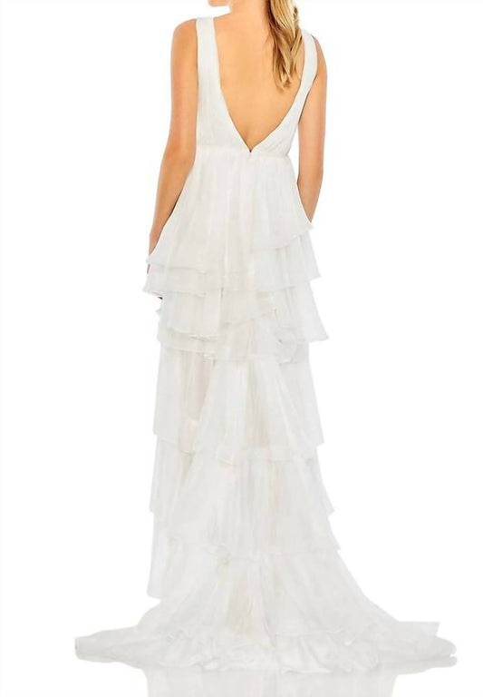 Mac Duggal - Ruffle High-low Gown