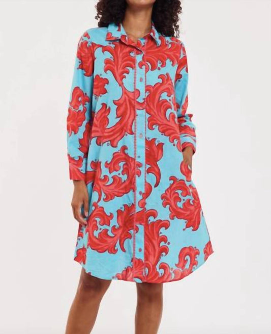 Modaposa - Carlotta Baroque Swirl Midi Dress