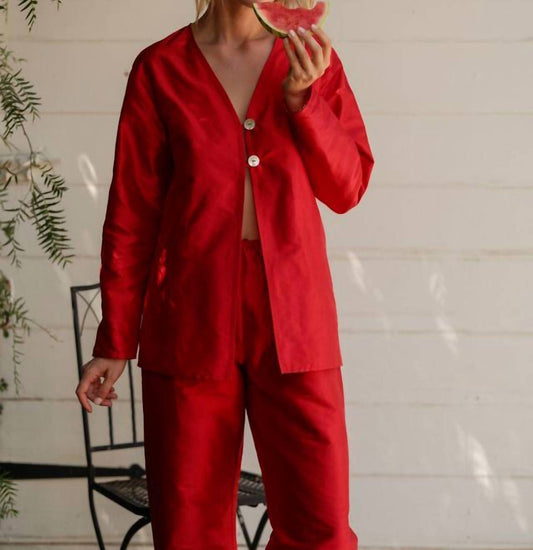 Donni. - Taffeta Split Top