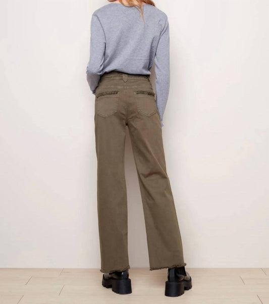 Charlie B - Fringed Waistband Flare Pant