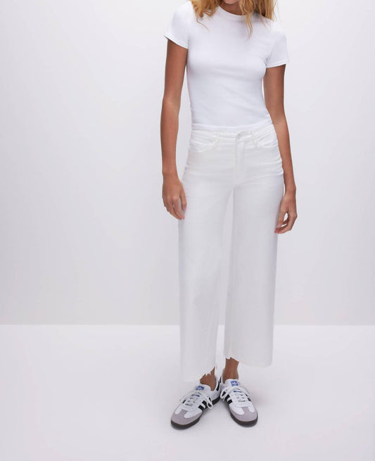 Good American - Good Waist Cropped Palazzo Jeans