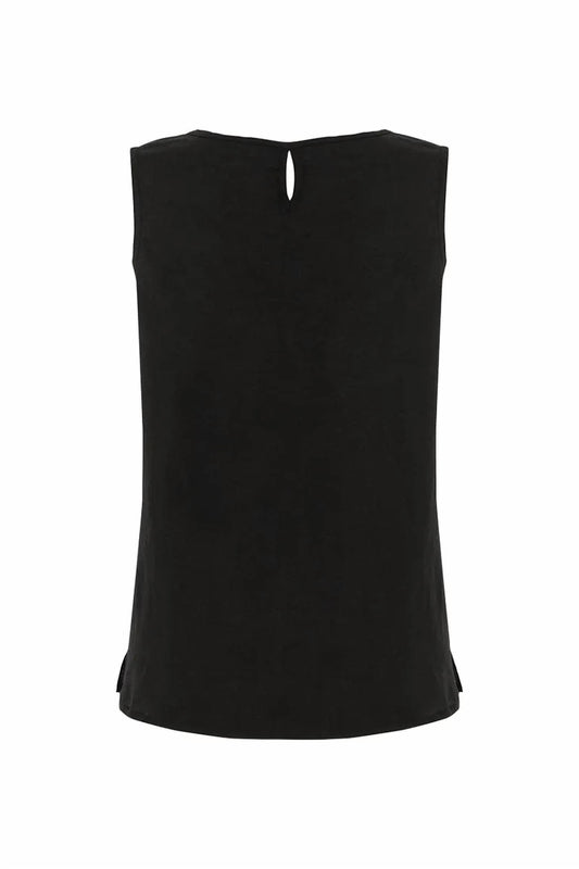 Dolcezza - Women's Scoop Neck Linen Cami Top