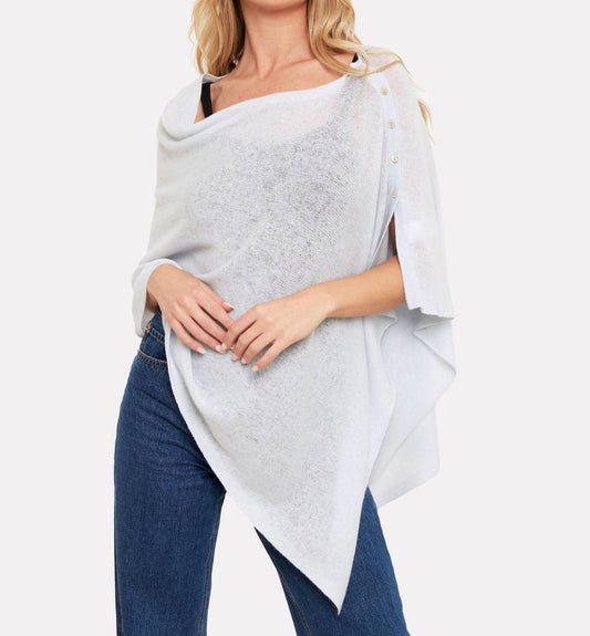 Brodie Cashmere - Button Up Cashmere Shawl Top