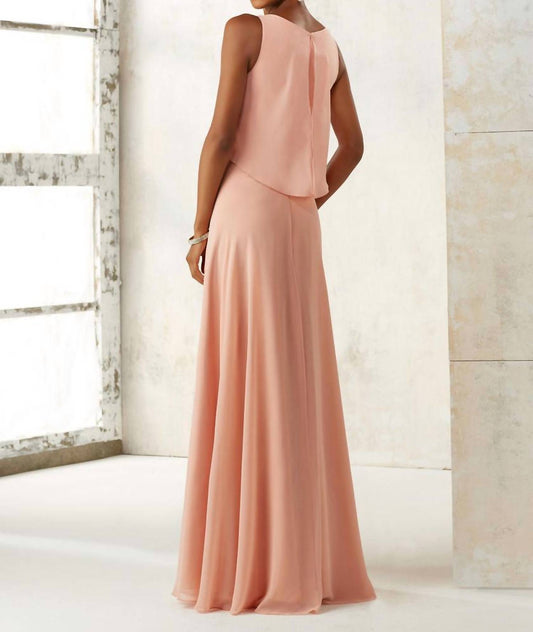 Morilee - Sleeveless A-line Chiffon Bridesmaids Dress