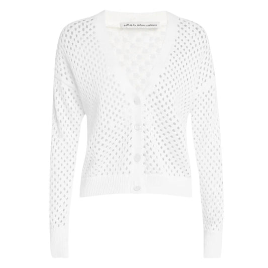 Autumn Cashmere - Solid Mesh Cardigan