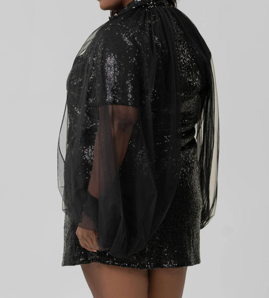La Fuori - Sequin Georgette Dress - Plus Size