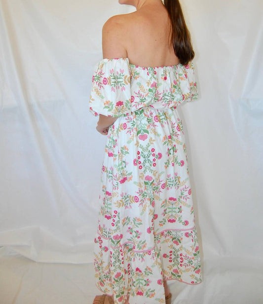 Peach Love - Alexandra Matching Off-the-shoulder Top And Skirt Set