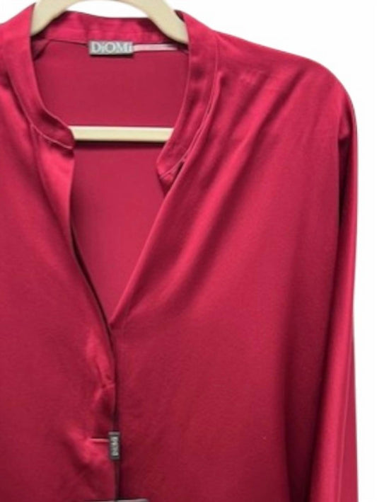 Diomi - Women's Classic Band Collar Blouse