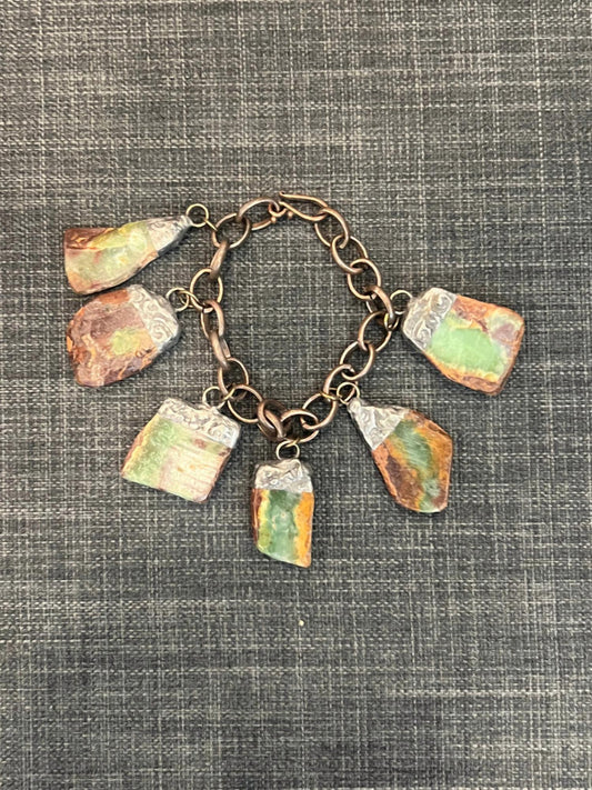 A Rare Bird - Women's Large Stone Charm Bracelet