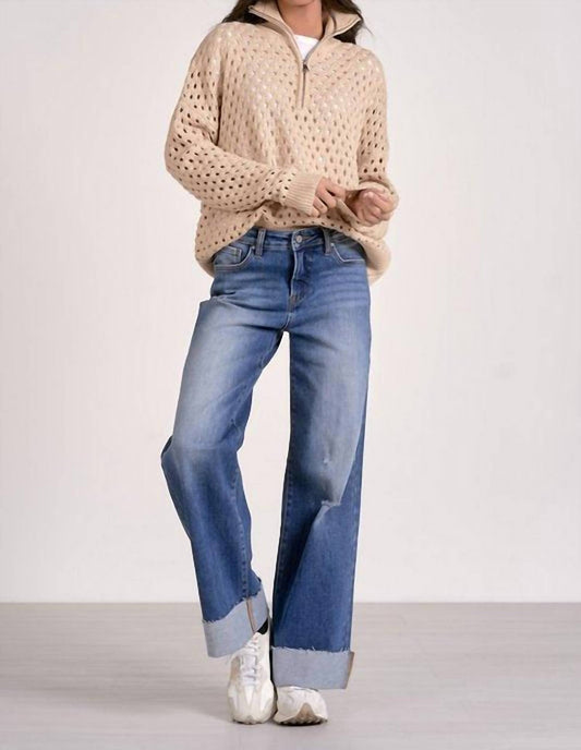 Elan - Arabella Half Zip Sweater