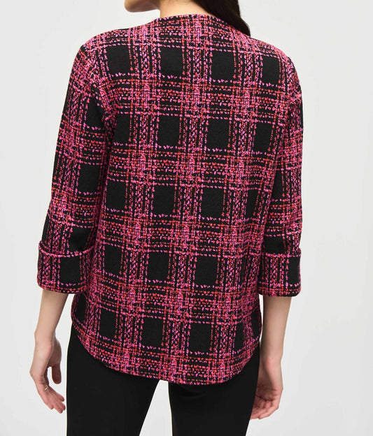 Joseph Ribkoff - Jacquard Knit Swing Jacket
