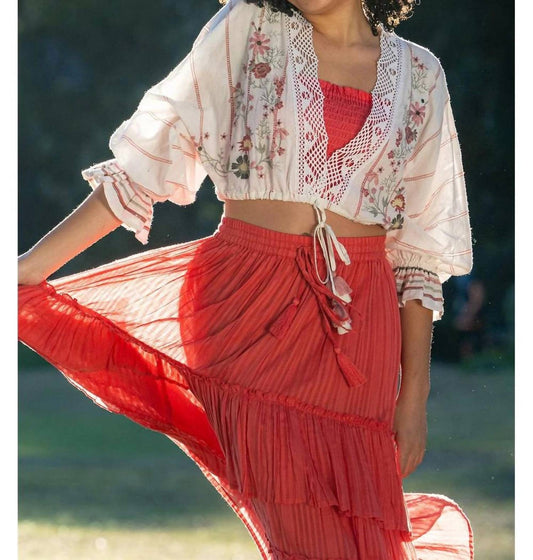 Cienna - Leah Tie Front Crop Top