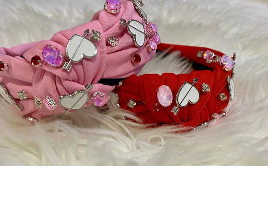 Kidscharm - Girl's Valentine’s Day Heart & Stone Headband