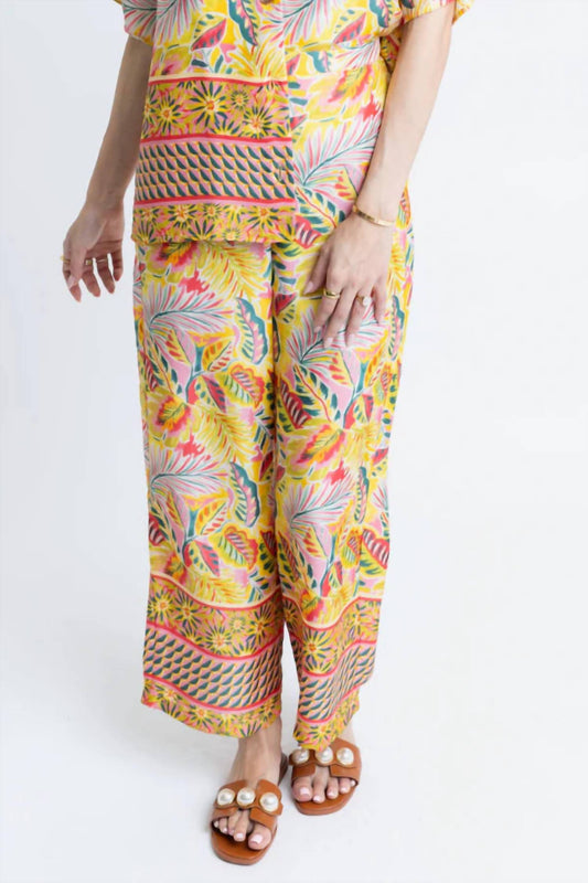 Karlie - Tropical Satin Pants
