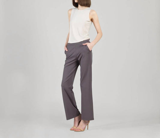 Clara Sunwoo - Rayon-ponte Knit Loose Leg Pocket Pants
