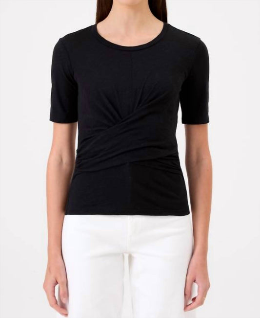 Goldie - Short Sleeve Tie Front Wrap Tee