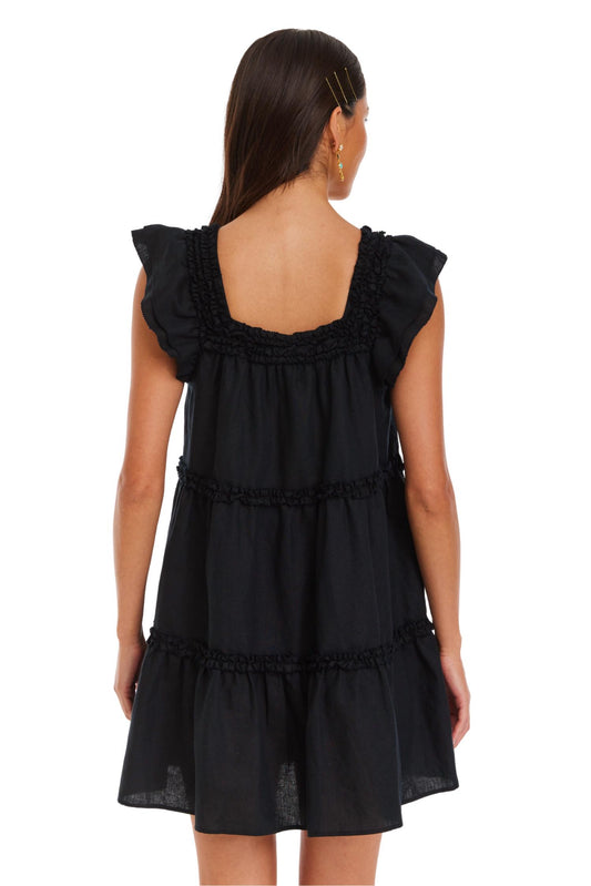 Allison New York - Faye Flutter Sleeves Mini Dress