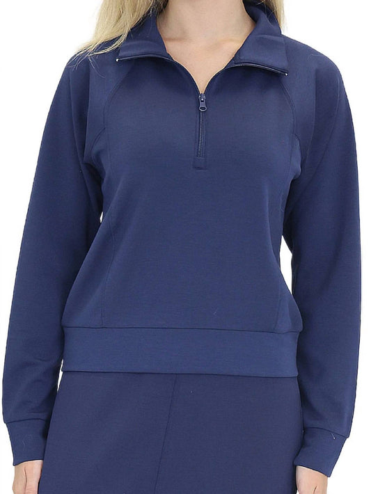 Vintage Havana - Fleece Collared Quarter Zip Pullover