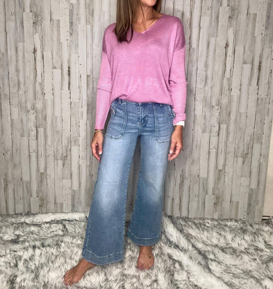 Risen - Sophie High Rise Ankle Wide-leg Jean