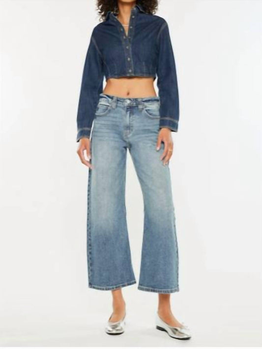 Kancan - Mid Rise Loose Barrel Fit Jeans