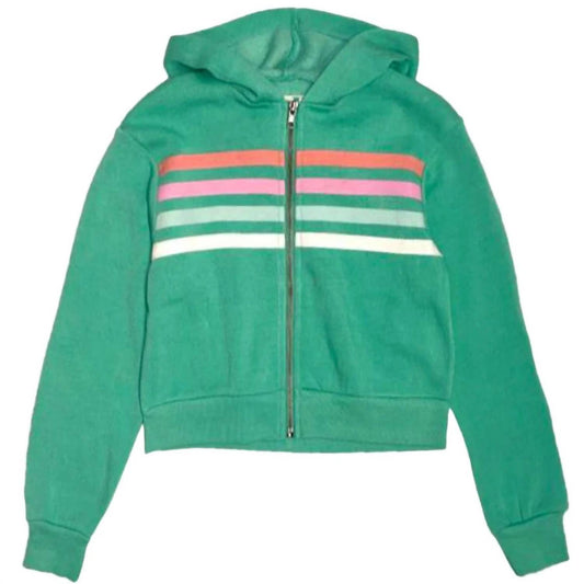 Vintage Havana - Fleece Hoodie With Stripes