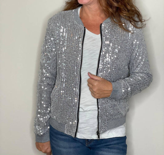 Way - Women's Sequin Bomber Jacket