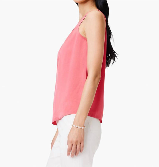 Nic + Zoe - Satin Chiffon Scoop Tank Top