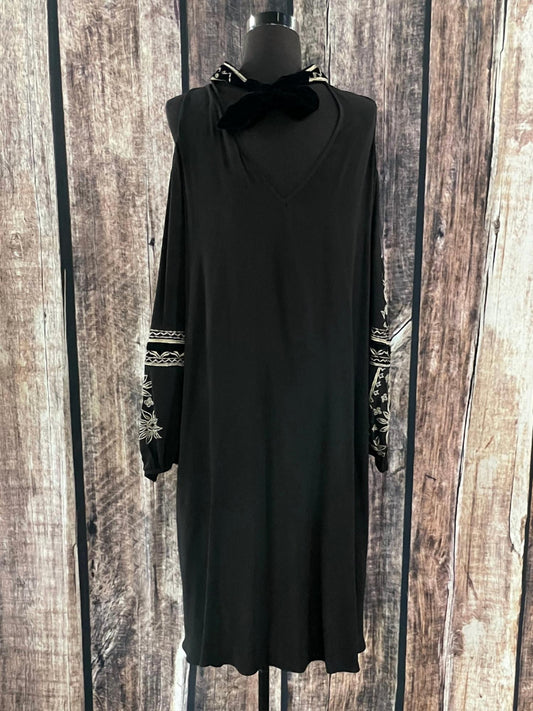 Neck Tie Velvet Dress
