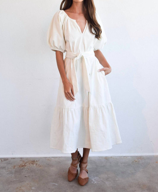 Never A Wallflower - Gathered V-neck Dress