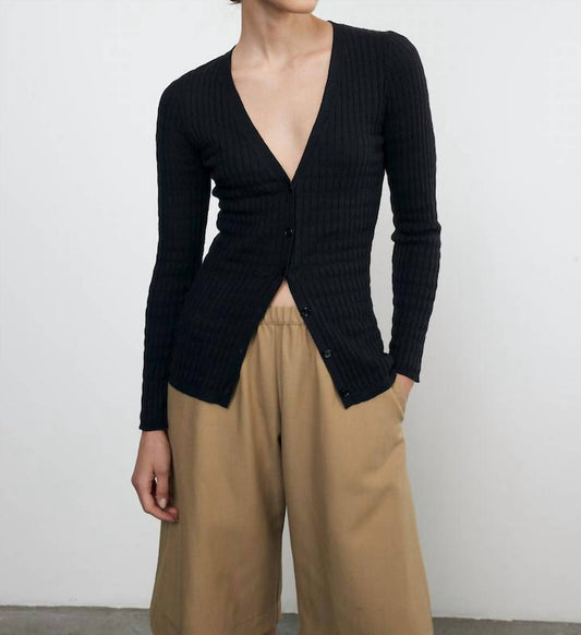 Enza Costa - Linen Cotton V-neck Cardigan