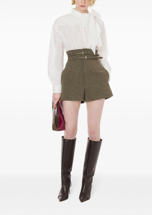 Philosophy Di Lorenzo Serafini - Houndstooth Double -Belt Shorts