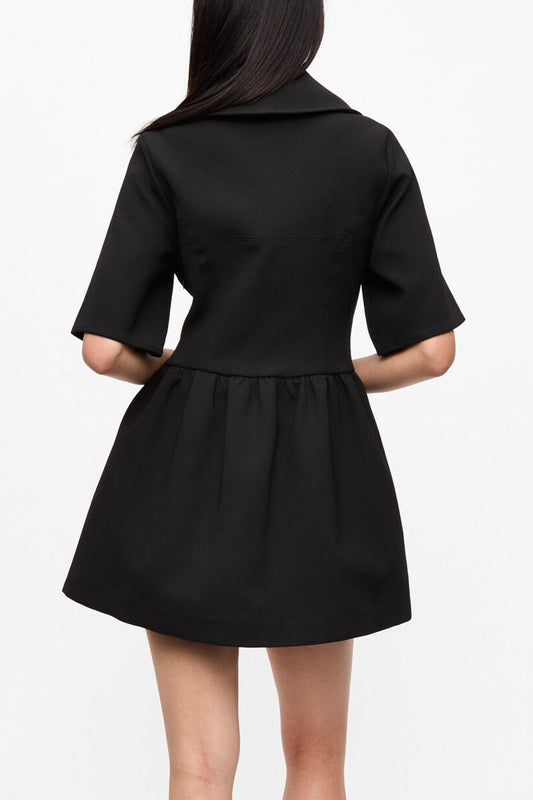 Ganni - Bonded Crepe Mini Dress