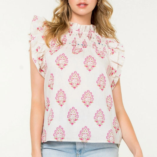 Thml - Flutter Sleeve Floral Top
